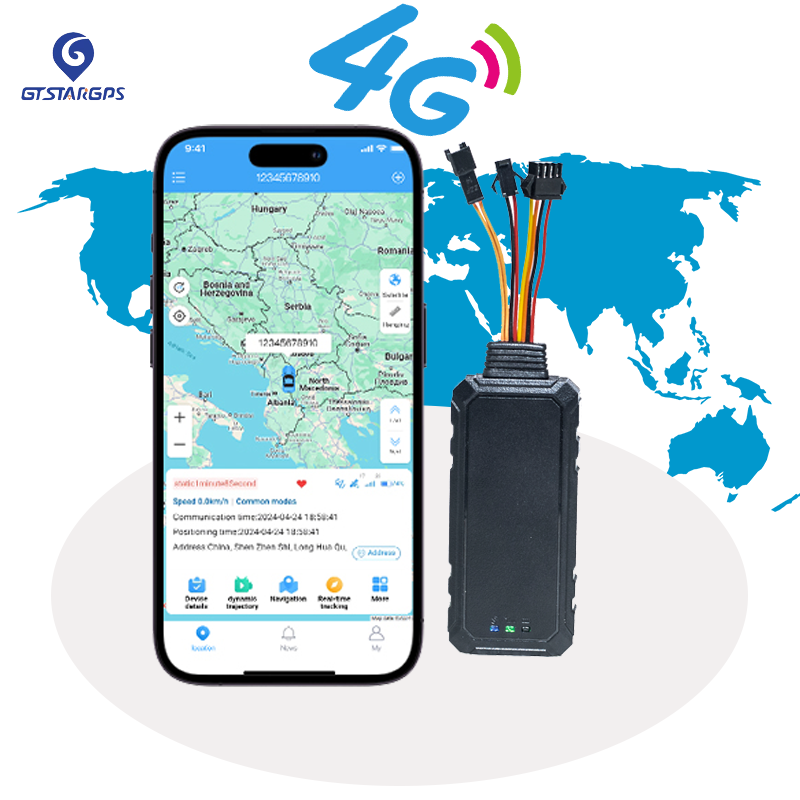 Vehicle GPS tracker motorcycle truck language monitoring cut off fuel line real-time location tracking free APP